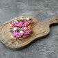 Bruschetta s tataráčkem z červené řepy a pěnou z kozího sýra